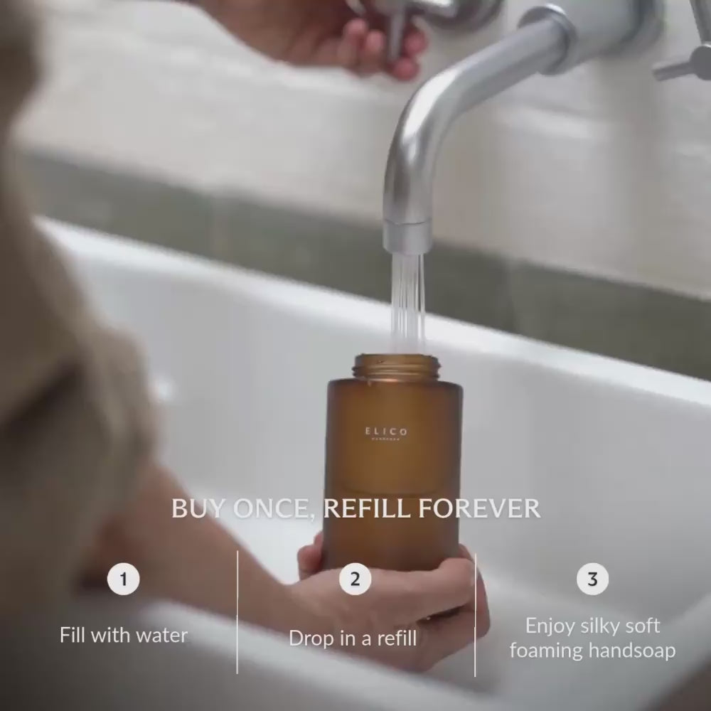 Video of Elico Handsoap dispenser refilled with water and tablet